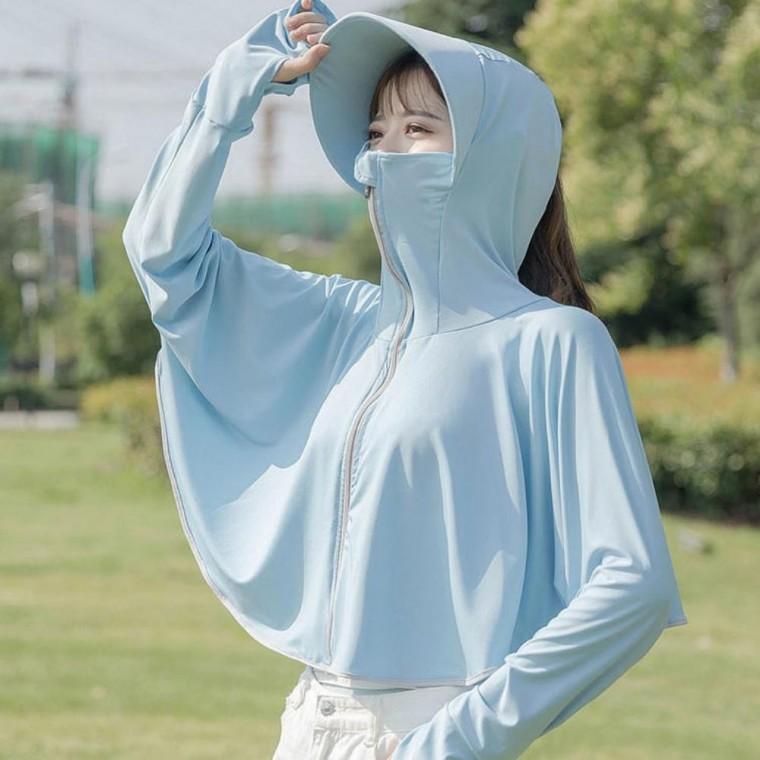 여성 후드 썬캡 4컬러 햇빛마스크 여성썬캡