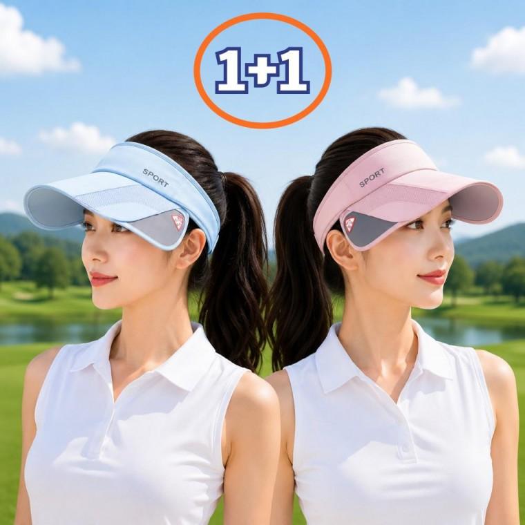 (2개세트)여성 골프 썬캡 자외선차단 사이드 챙조절 썬바이저 여름 스포츠모자