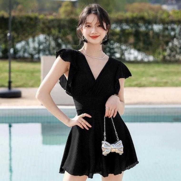 러블리 와플 탄탄한 프릴 원피스 수영복