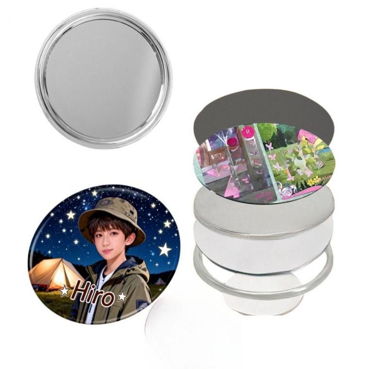 튼튼한 거울 핀버튼 메탈 원형 DIY 제작 58MM 100개 뱃지 프레스 머신mm핀