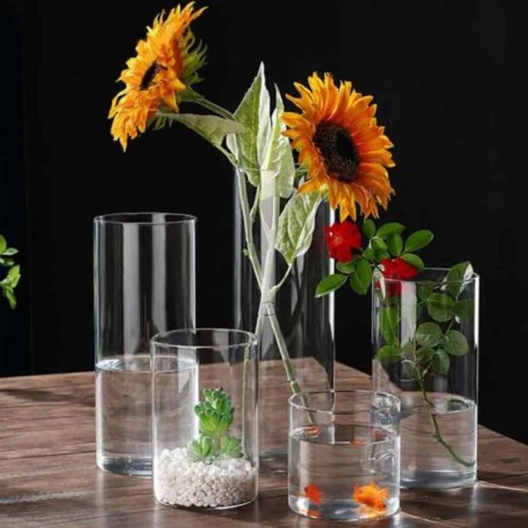 투명화병 수경재배화병 수경재배유리화병 유리화병 원통 14x50