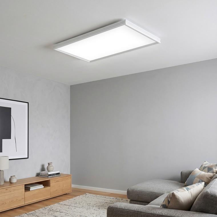 LED 루안 거실 2등 60W 주광색 주백색 사각방등 거실등 플리커프리 안방천장 조명 슬림 엣지라인